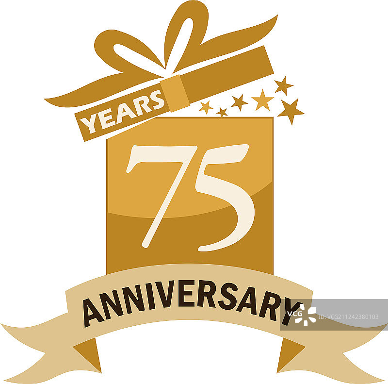 75周年礼盒丝带图片素材