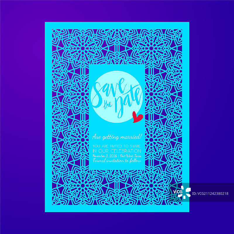 激光切割图案日期预留卡图片素材