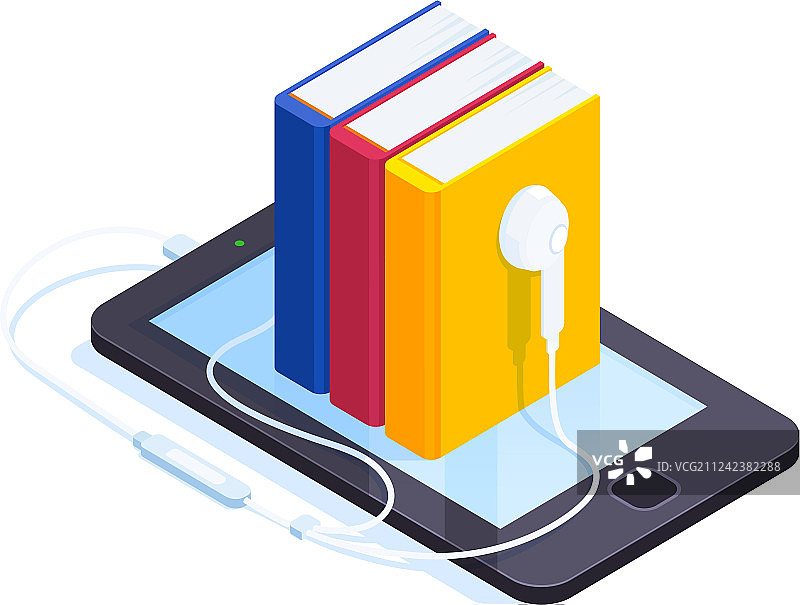 2.5D有声读物概念图片素材