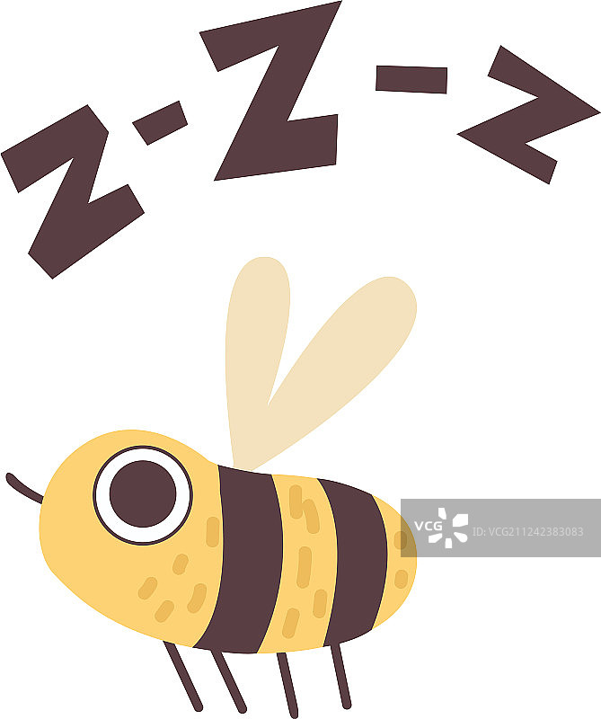 嗡嗡叫的可爱卡通蜜蜂昆虫图片素材