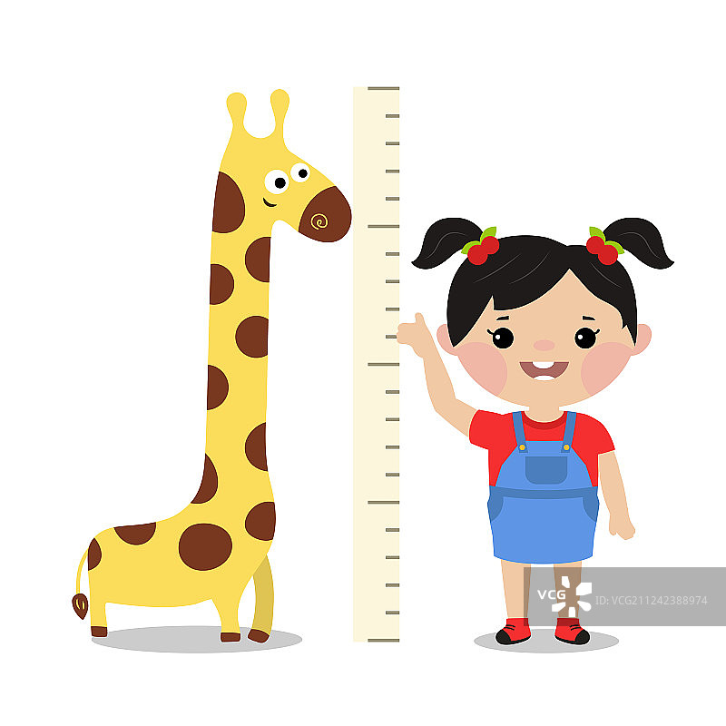 孩子测量身高图片素材