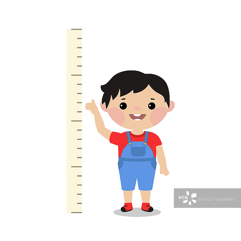 孩子测量身高图片素材