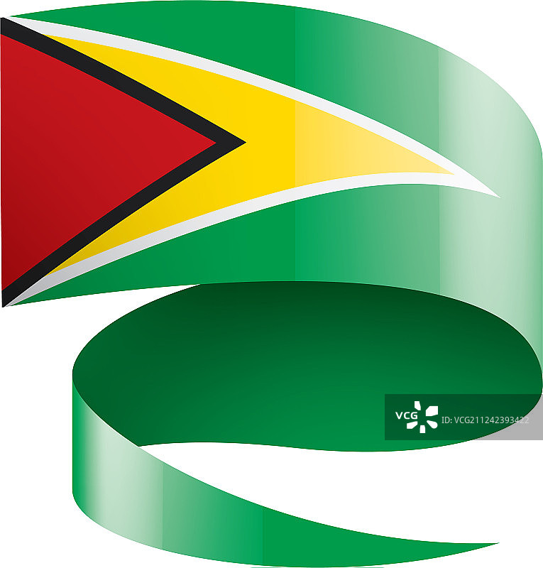 圭亚那国旗上有白色图片素材