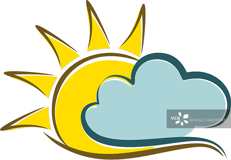太阳和云朵图片素材