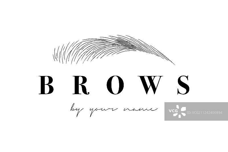 美丽的手绘眉毛图片素材