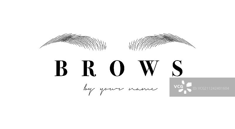 美丽的手绘眉毛图片素材