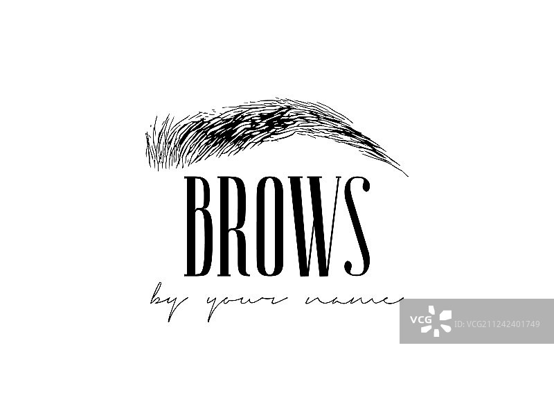 美丽的手绘眉毛图片素材