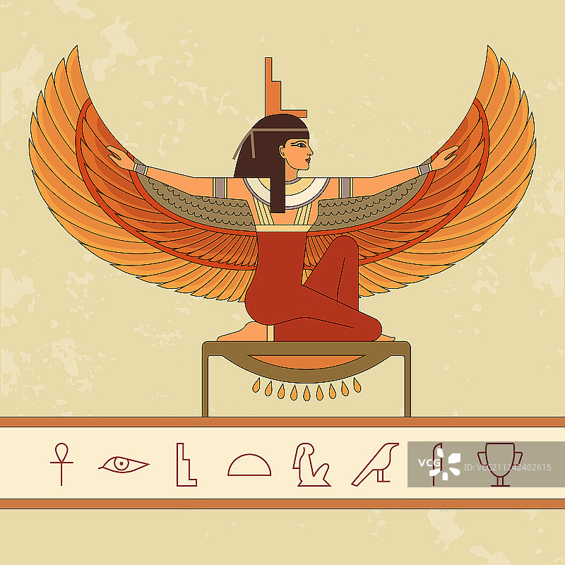 埃及女神伊西斯动画肖像图片素材