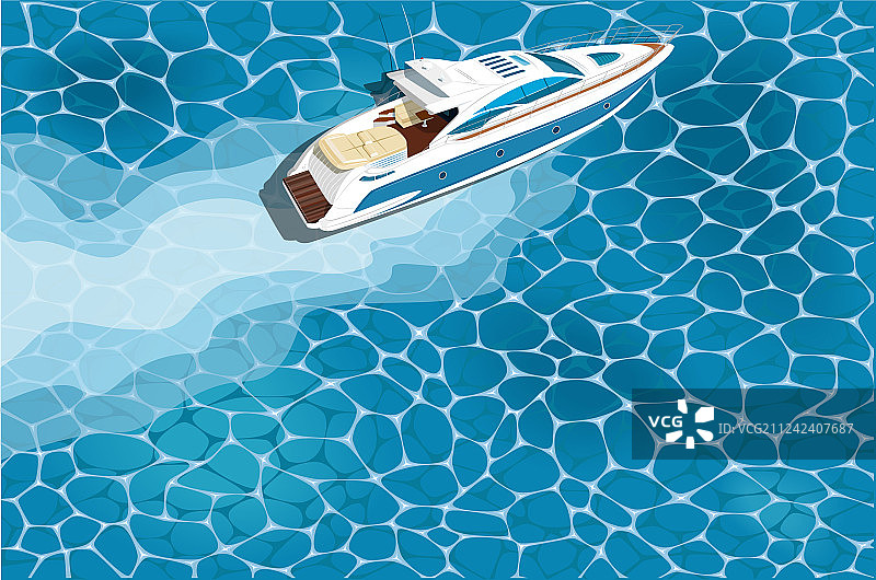 水上快艇海报俯视图图片素材