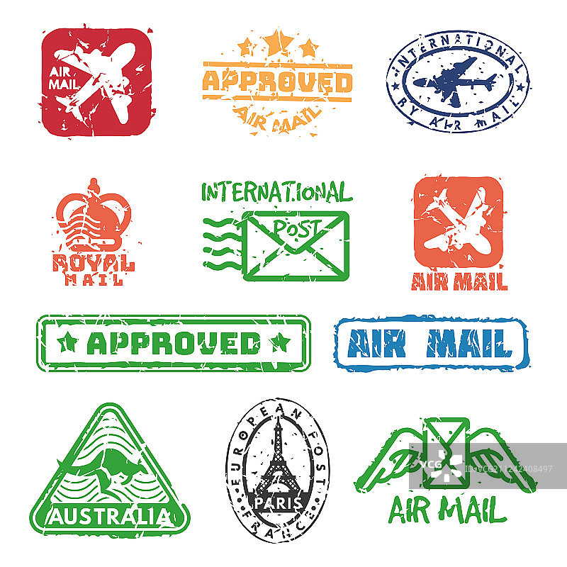 复古邮票套装图片素材