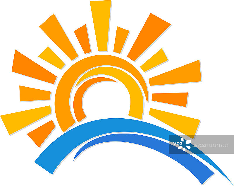 阳光和大海图片素材