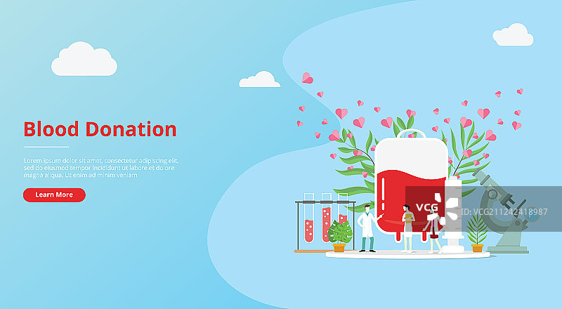 网站模板献血概念图片素材