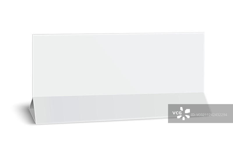 矩形横向空白纸质桌卡图片素材