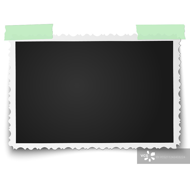 带有复古花边的逼真相框图片素材