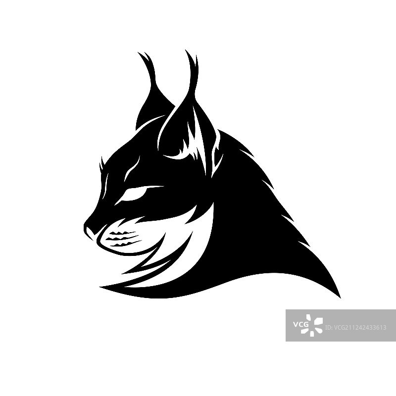 黑色猞猁标志图片素材