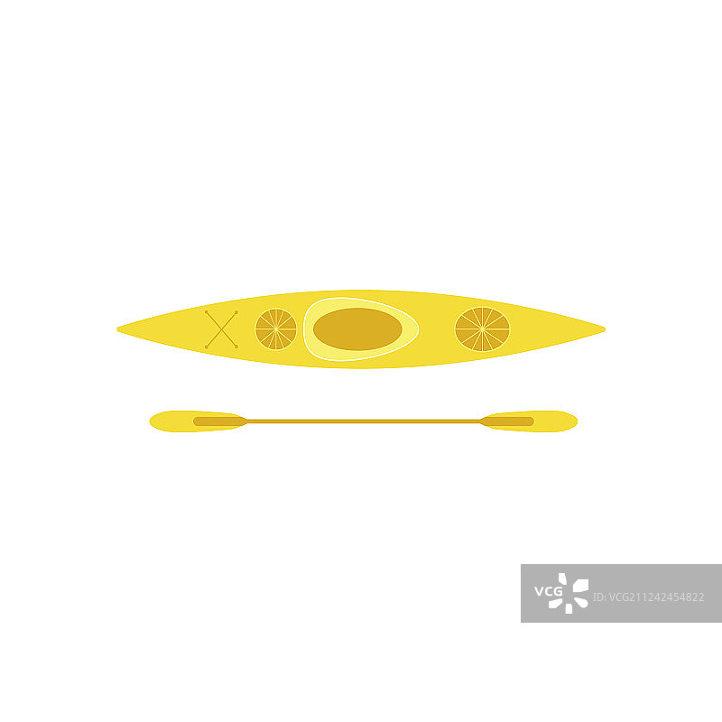 扁平风皮划艇图标图片素材