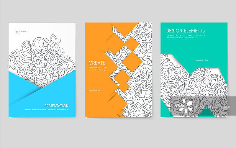 抽象宣传册卡片设计图片素材