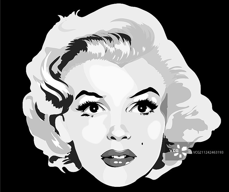 玛丽莲·梦露复古老电影图片素材