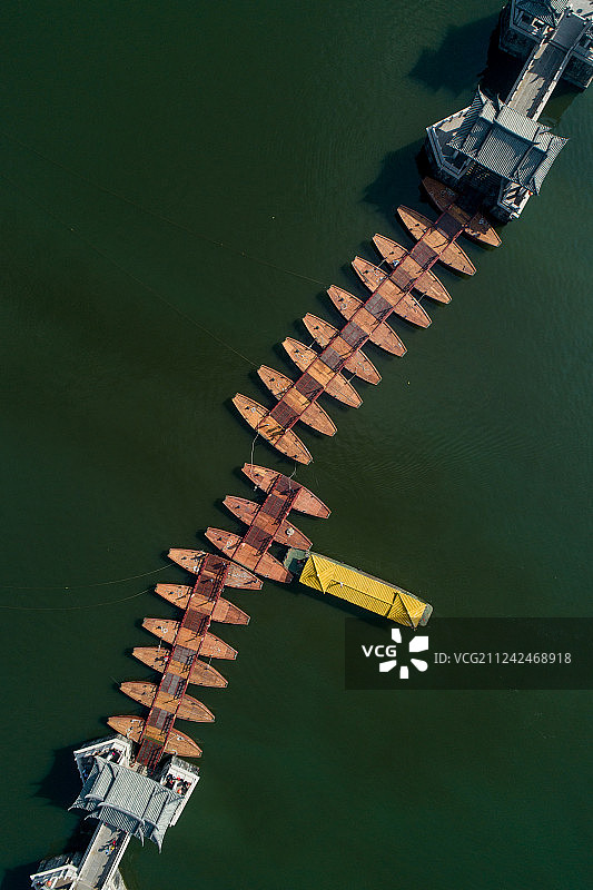 潮州广济桥搭桥图片素材