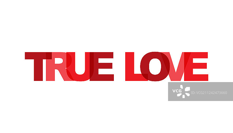 真爱短语重叠颜色无透明度图片素材