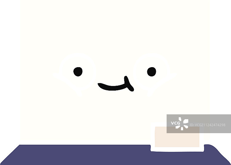 扁平风格复古卡通白板图片素材