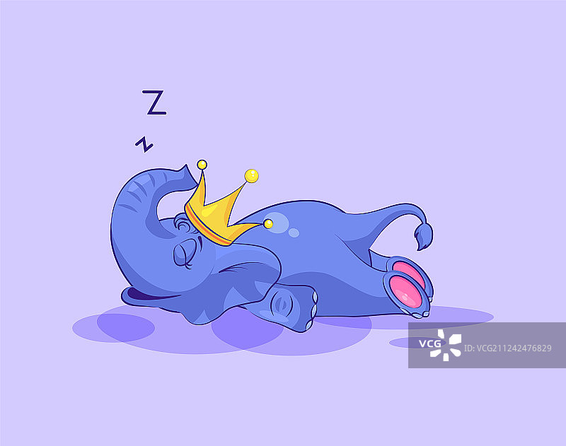 小象趴着睡觉图片素材