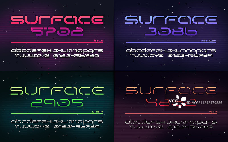 科幻未来科技字母（大写）图片素材