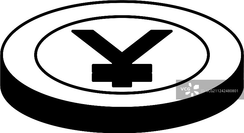 日元硬币独立图标图片素材