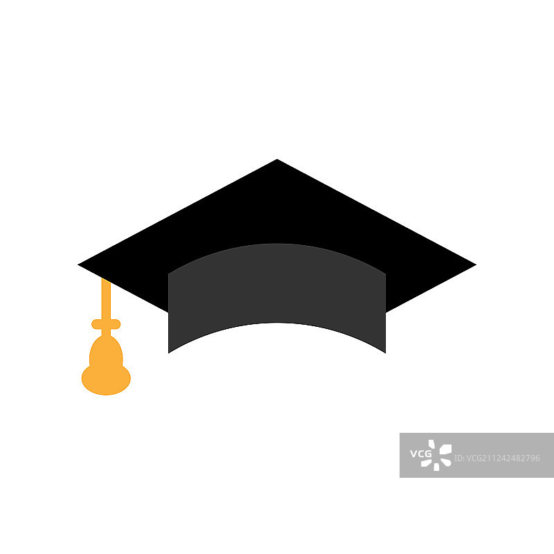 扁平风格毕业帽图标图片素材