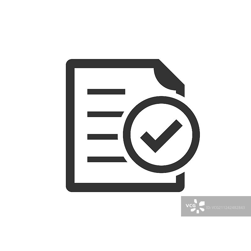 符合性文件图标在平面风格批准图片素材