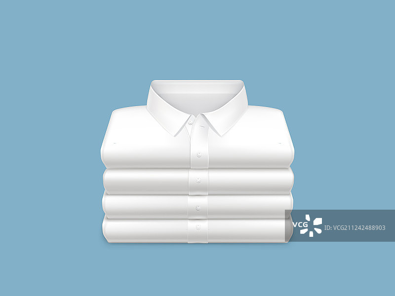 堆叠的白色衬衫图片素材
