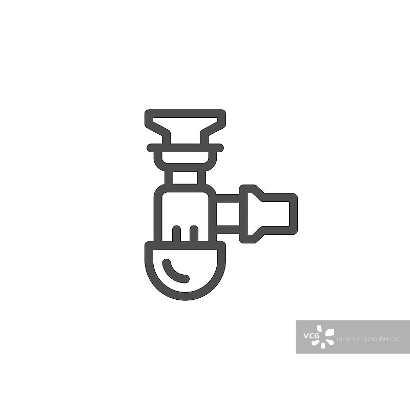 污水虹吸管线图标图片素材