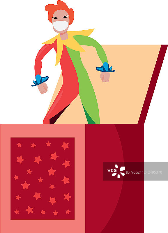 盒子里的杰克愚人节图片素材