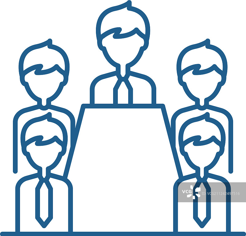 董事会直线图标概念图片素材