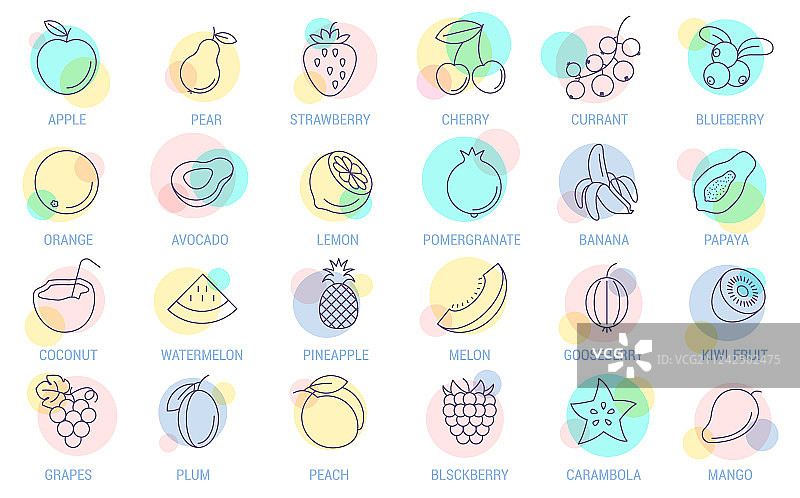 水果图标集图片素材