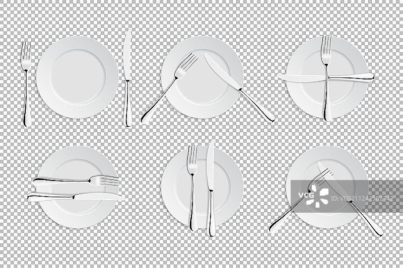 逼真餐具与餐桌礼仪图片素材