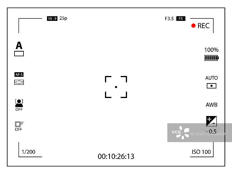 现代数码摄像机对焦屏幕图片素材
