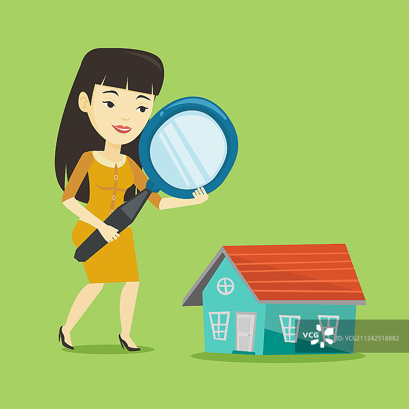 寻找房屋的女人图片素材