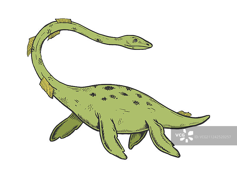 尼斯湖水怪雕刻图片素材