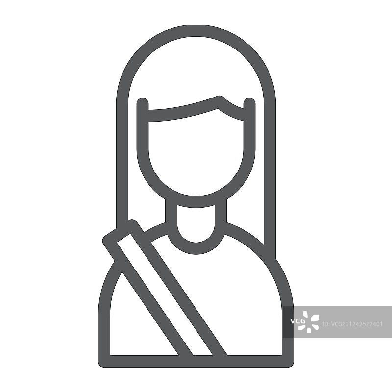 乘客线路图标、人物和出租车女孩标志图片素材