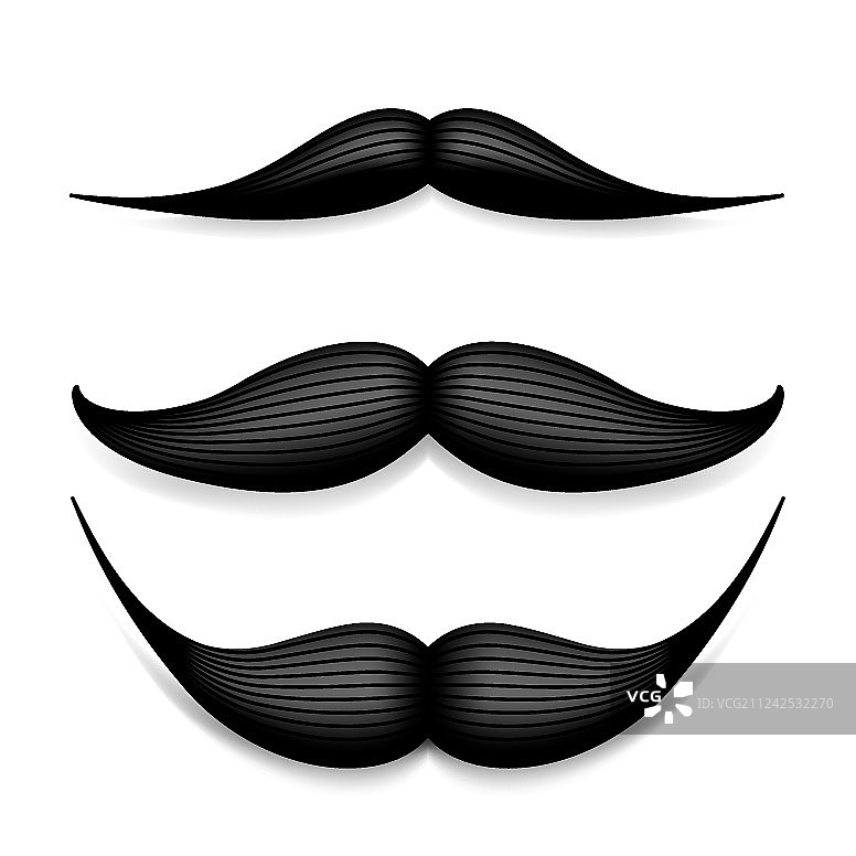 白色黑色复古胡子图案图片素材