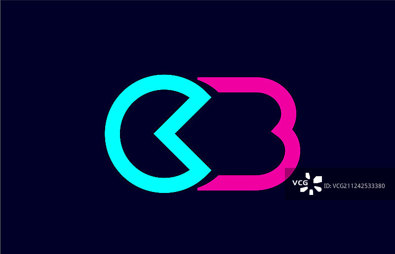 CB蓝色粉色字母标志图片素材