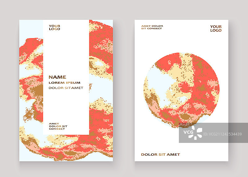 珊瑚色金色大理石奢华纹理漆图片素材