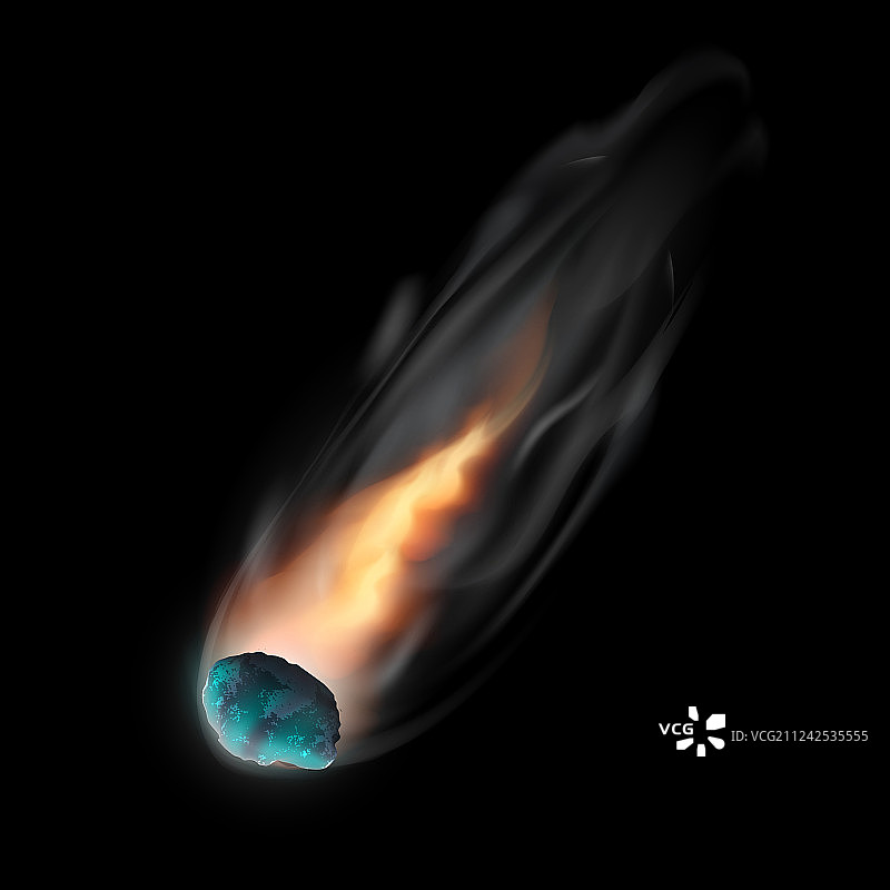 宇宙陨石图标写实风格图片素材