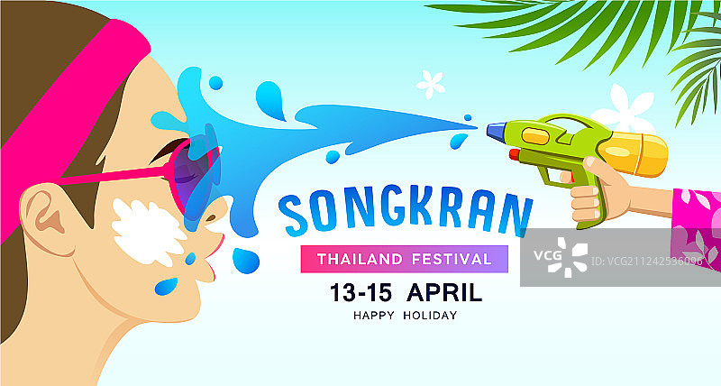 泰国泼水节图片素材