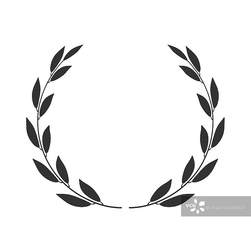 月桂花环隔离图标图片素材