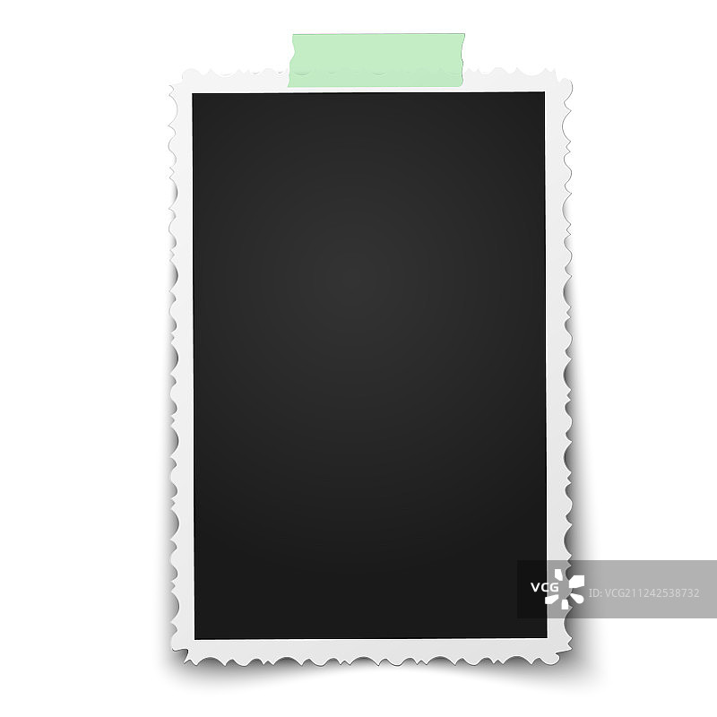 带有复古花边的逼真相框图片素材