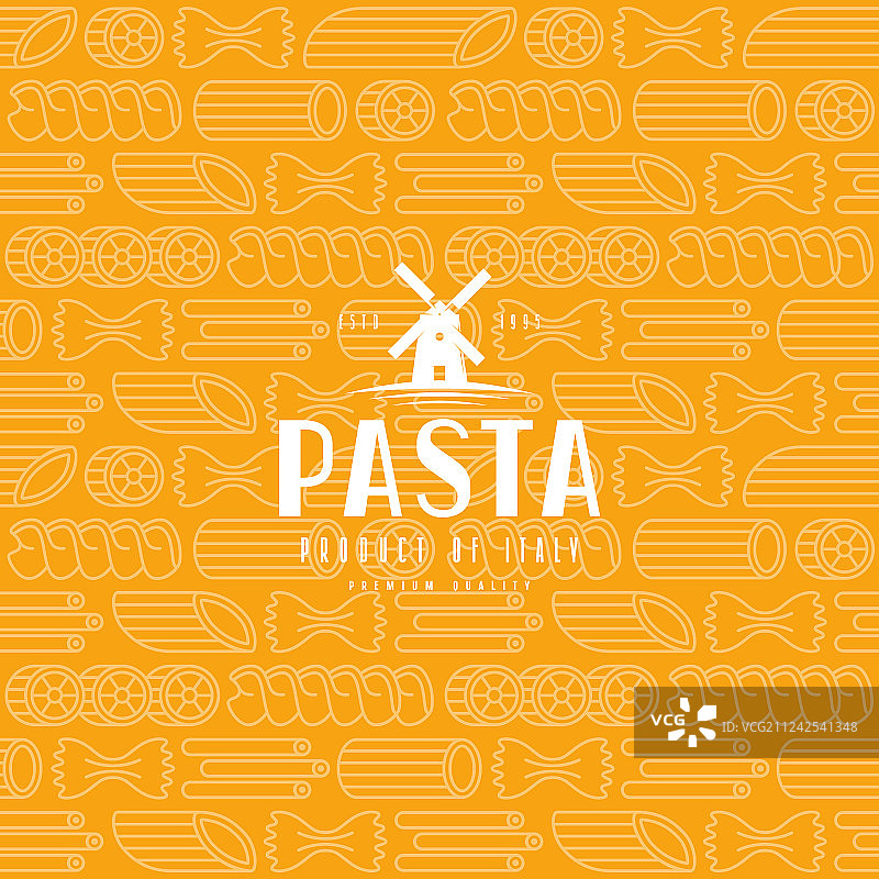 多种意大利面无缝图案图片素材