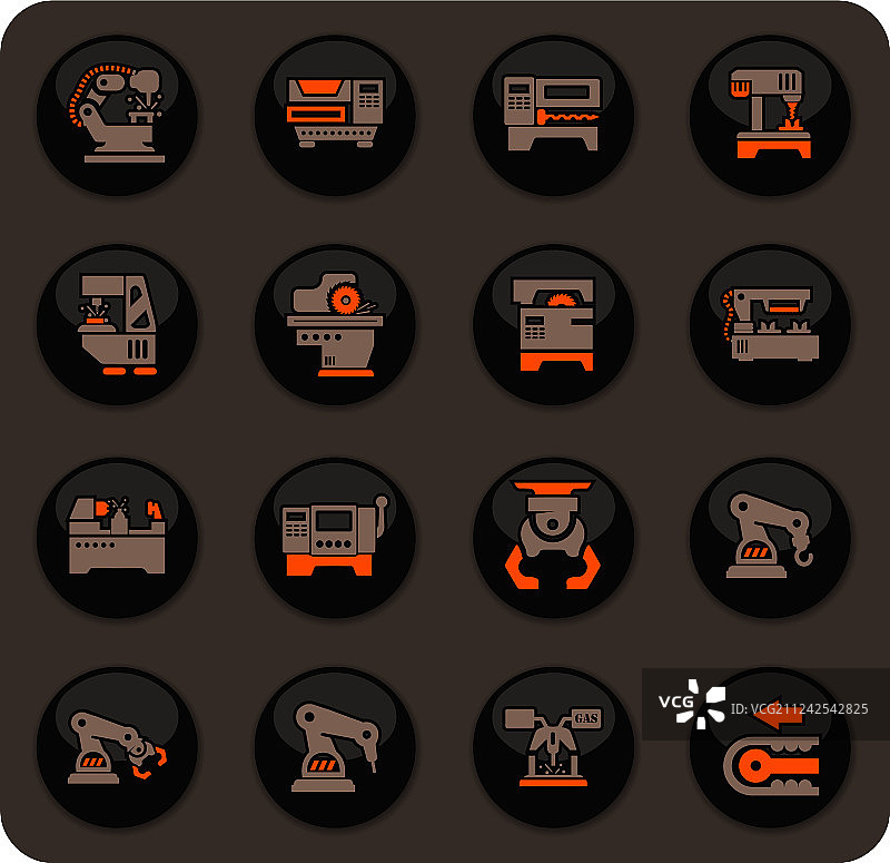 机床图标集图片素材