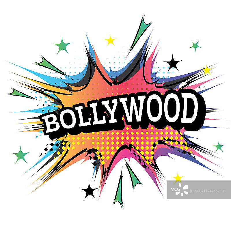 宝莱坞流行艺术风格的漫画文字图片素材